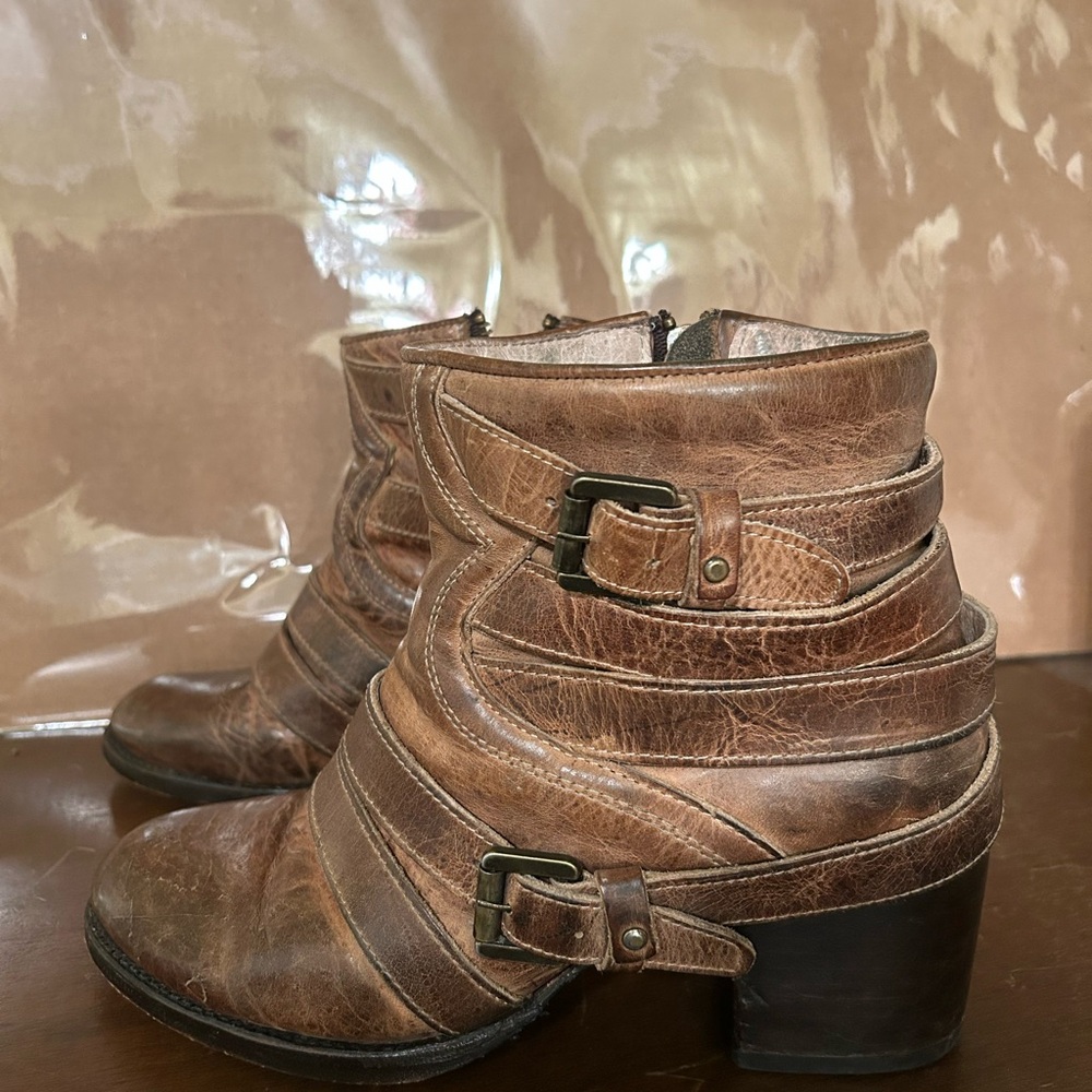 Brown Leather Ankle Boots